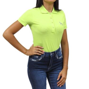Imagem de Camisa Gola Polo Feminina Verde Limão Tassa 33249