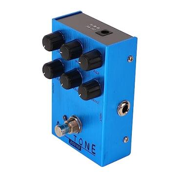 Imagem de Pedal de Guitarra Overdrive, Estrutura Estável de Boa Aparência, Layout de Botão Compacto, Pedal de Acionamento de Efeitos de Guitarra Elétrica para Produção Musical (AN 33 Azul)