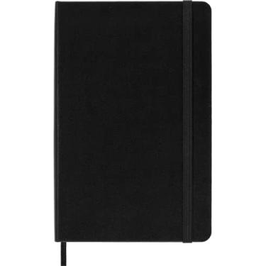 Imagem de Moleskine Caderno clássico, capa dura, média (11,4 cm x 17,78 cm) lisa/branco, preto, 208 páginas