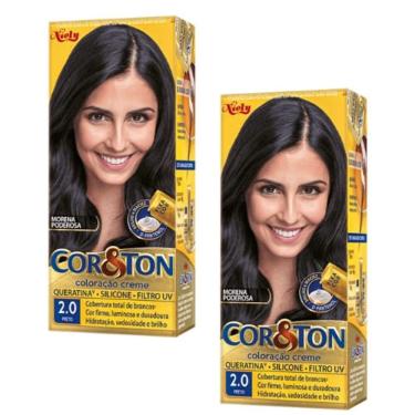 Imagem de Kit Tintura Niely  Cor e Ton tom 2.0 preto (2 kits)