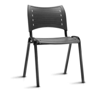 Imagem de Cadeira Fixa De Plastico Iso Preto - C.A Moveis