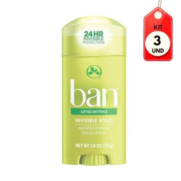 Imagem de Kit C/03 Ban Stick Unscented Desodorante 73G