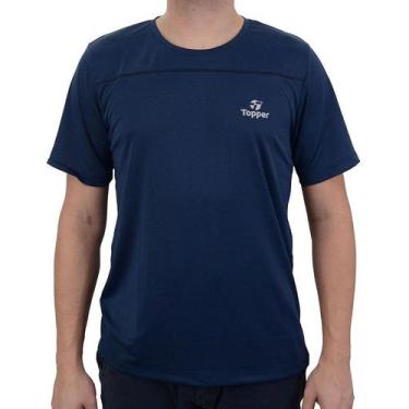 Imagem de Camiseta Masculina Topper Mc Treino Pro Team Azul - 4323