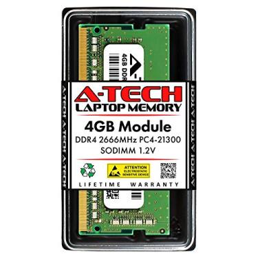 Imagem de A-Tech 4GB DDR4 2666MHz PC4-21300 (PC4-2666V) CL19 SODIMM 1,2 V 260 pinos não-ECC SO-DIMM Módulo de memória RAM para notebook