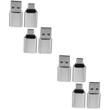Imagem de OSALADI 8 Peças Adaptador Usb Conversor Usb c Adaptador Para Carregador Adaptador Para Notebook Conversor Usb-c Para Usb 3.0 Usb c Fêmea Para Usb Macho Celular Liga De Alumínio Cabo