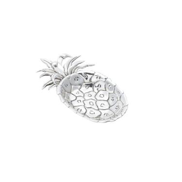 Imagem de Bandeja retangular em zamac Lyor Pineapple 16,5x10cm silver