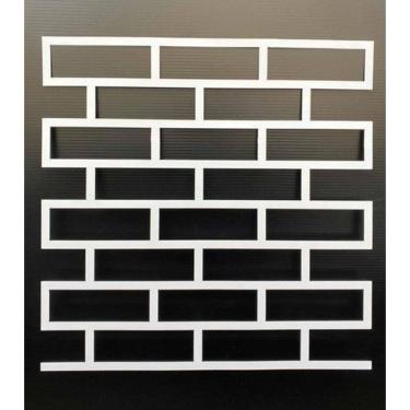 Imagem de Stencil Gabarito Modelo Tijolinho Pintura Revestimento 3D