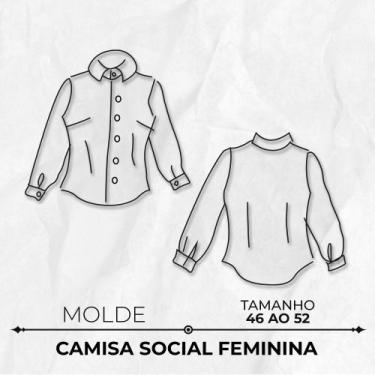 Imagem de Molde Camisa Social Feminina Tamanho 46 Ao 52 By Marlene Mukai - Edito