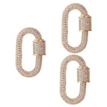 Imagem de NUOBESTY Clipes 3 Pecas fecho de colar ganchos magnéticos colar de ouro para mulheres joias conector faça você mesmo fecho de conexão Multifuncional fivela de jóias acessórios joalheria