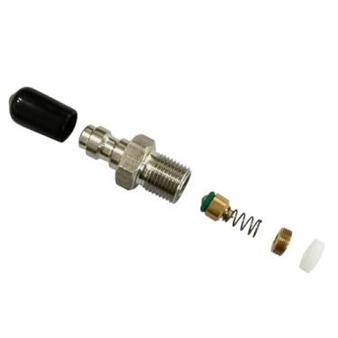 Imagem de Válvula de desconexão rápida macho com bico de enchimento de 8 mm com aço inoxidável One Way Foster para Paintball Airsoft PCP mergulho montanhismo (rosca 1/8BSPP)