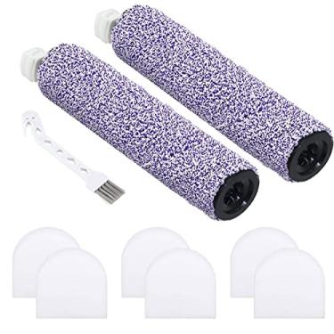 Imagem de Unikstone Acessórios de substituição de filtro WD201 para aspirador de pó Shark WD101, WD201 HydroVac XL 3 em 1, pacote de acessórios de 2 rolos de escova macia, 6 filtros de espuma, 1 escova