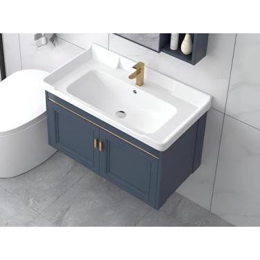 Imagem de Gabinete Para Banheiro Azul 50cm Em Aluminio Vulcanizado - Hch