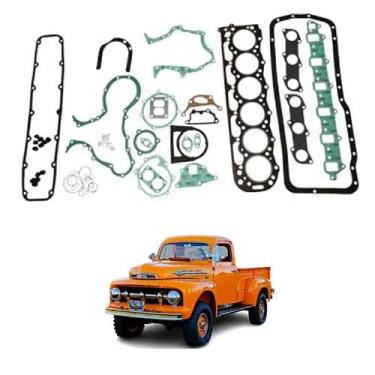 Imagem de JOGO JUNTA MOTOR CARGO COM MOTOR F2 F3 7.8 NACIONAL CABECOTE SEM RETENTORES