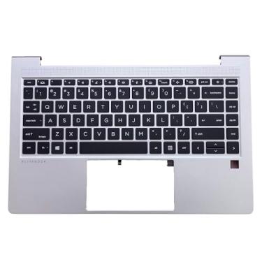Imagem de LTPRPTS Capa de substituição para laptop com apoio de palma e teclado retroiluminado peça de montagem para HP Elitebook 640 G9 N17709-001 prata