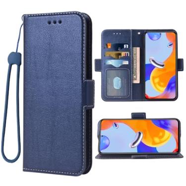 Imagem de Dswteny Compatível com Xiaomi Redmi Note 11S/11 4G capa carteira alça de pulso cordão e suporte de couro flip para cartão de crédito suporte acessórios para celular capa para celular Redme Note11 S