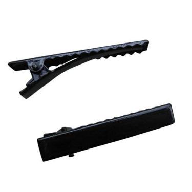 Imagem de Chenkou Craft 50 peças de presilhas de cabelo de garra jacaré clipe de cabelo faça-você-mesmo joia de cabelo artesanal, Preto, 1 3/8" (35mm)