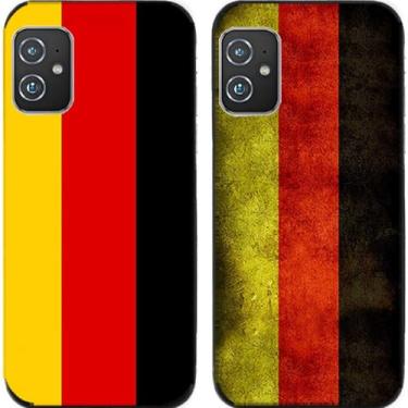 Imagem de 2 peças retrô bandeira da Alemanha TPU gel silicone capa de telefone traseira para Asus Zenfone 8/9/10 (Asus Zenfone 8)
