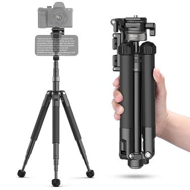 Imagem de ULANZI MT-63 Mini Phone Tripod, 57” Portable Foldable Aluminum Alloy Extendable Camera Tripod with 2 in 1 Phone Clip, 360° Ball Head Travel Lightweight Tripod