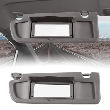 Imagem de Viseira solar de carro adequada para Honda Civic 2006 2007 2008 2009 2010 2011‎ Viseira de sol com placa de cobertura espelhada para bloqueio da luz solar 83280-SNA-A01ZC (cinza escuro, lado esquerdo