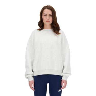 Imagem de New Balance Camiseta feminina Sport Essentials de lã, Cinza-mesclado, P
