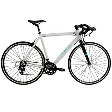 Imagem de Bicicleta Athor Speed Estrada V-one Aro 700 Transmisão de 14 Velocidades Tamanho 50 Cor Cinza/Azul