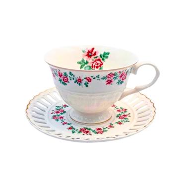 Imagem de Conjunto De Xícaras Para Chá Em Porcelana Mon Chéri Com 12 Peças 220ml L`Hermitage