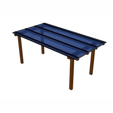 Imagem de Kit Policarbonato Azul 6mm 2,00m X 6,00m - Perfis Naturais