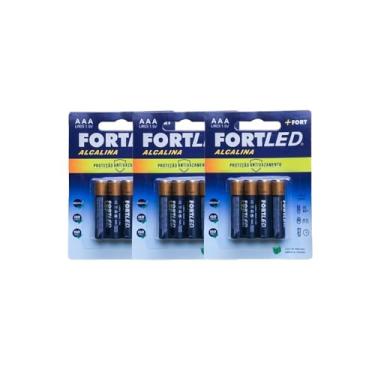 Imagem de Pilha Alcalina AA de Alta Performance 12 Unidades - FORTLED