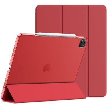 Imagem de JETech Capa para iPad Pro de 12,9 Polegadas (6ª/5ª Geração, Modelo 2022/2021), Estojo Inteligente com Suporte Fino e Rígido Traseiro com Ativação/Repouso Automático (Vermelho)