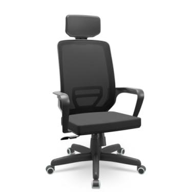 Imagem de Cadeira Presidencial Ergonômica Giratória com Tela Mesh, Apoio de Cabeça e Mecanismo Relax