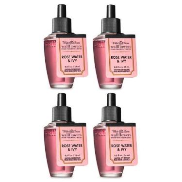 Imagem de Bath and Body Works 4 Pack Rose Water & Ivy Wallflowers Fragrance Refill. 0.8 fl oz.