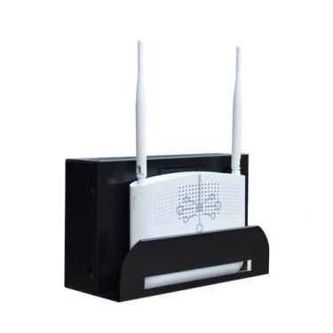 Imagem de Suporte organizador metalico para modem e roteador - preto - ONIX