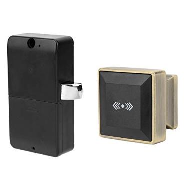 Imagem de Fechadura Inteligente, Fechadura Eletrônica Inteligente, Fechadura de Segurança por Indução de Etiqueta de Cartão de Identificação, Liga de Zinco + Fechadura de Porta Inteligente
