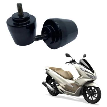 Imagem de Par peso de guidão Contrapeso Preto Moto Pcx 150 19/22 - Pcx 160 - Loj
