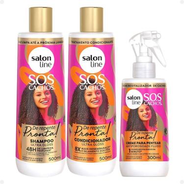 Imagem de Salon Line Sos Cachos De Repente Pronta!: Shampoo, Condicionador e Creme Fluido
