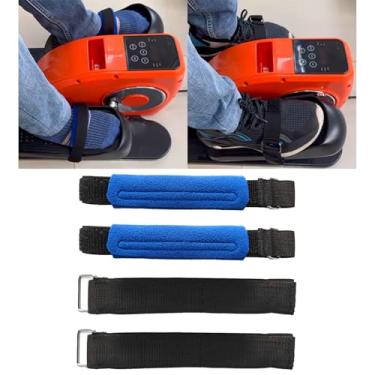 Imagem de VOOGLAN 4 peças de tiras elípticas para pedal sob a mesa, alças ajustáveis para exercitador de perna e pedal de bicicleta e passador elíptico, acessórios esportivos para idosos sentados em casa e