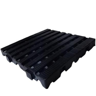 Imagem de ESTRADO MODULAR 40x4,5x40CM PRETO RECICLÁVEL PALLET PALETE - BENPLAST
