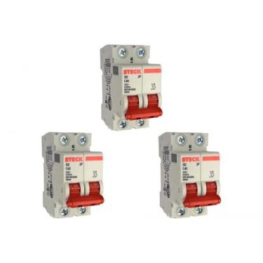 Imagem de Kit C/3 - Disjuntor Steck ''Din'' Bipolar 40A. C