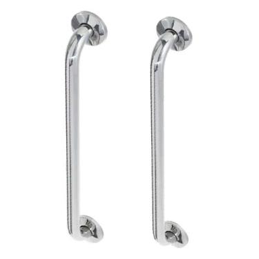 Imagem de Alça Apoio Kit 2 uni Inox 40cm Banheiro Idoso Deficiente Acessibilidad