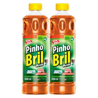 Imagem de Kit 2 Desinfetante Pinho Bril Plus Silvestre 500ml - Bombril