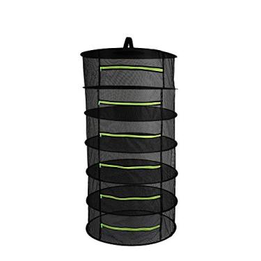 Imagem de Cesta suspensa de 6 camadas com zíper, rede de secagem de ervas, rede de secagem, bolsa de malha para ervas, flores, botões, plantas