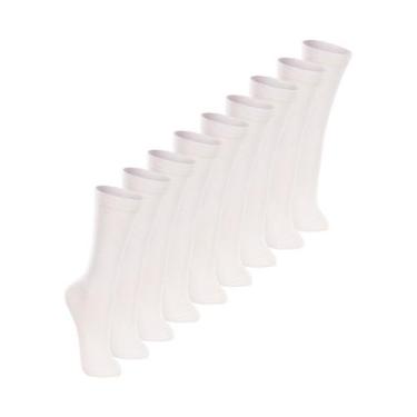 Imagem de Kit 9 Pares de Meias 3/4 Infantil Lupo 2670-047, Branco, 24-29