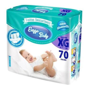 Imagem de Kit Com 4 Pacotes Enzzo Baby XG Com 280 Fraldas Revenda Atacado Barato