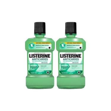 Imagem de Kit 2 Antisséptico Bucal Listerine Anticáries Zero 500ml