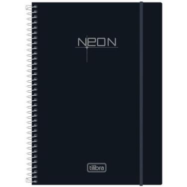 Imagem de Caderno Espiral Capa Dura  10 Matérias 200 Folhas Neon Preto - Tilibra