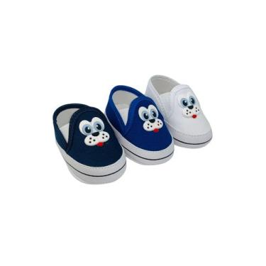 Imagem de Kit Com 3 Pares Sapatinho De Bebê Sapato De Bebê Direto Da Fabrica T53