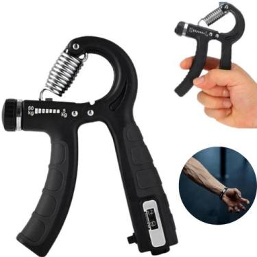 Imagem de Hand Grip com contador antebraços até 60kg fitness aparelho hipertrofi
