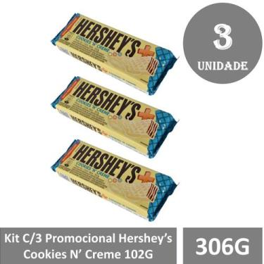 Imagem de Kit C/3 Promocional Hersheys Cookies N Creme 102G - Hershey's