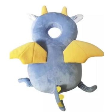 Imagem de Almofada Mochila Protetor Cabeça Bebe  - Infantil Baby, Dragão Azul
