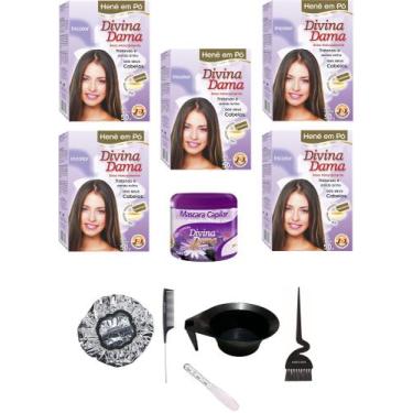 Imagem de Hene em Po Divina Dama 05x50gr Jaborandi (Incolor, Chocolate, Preto, A